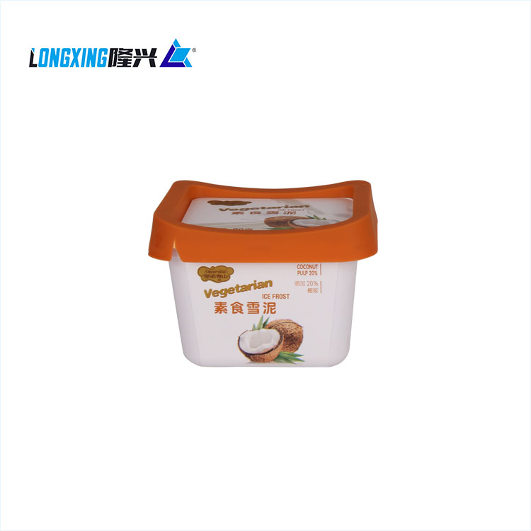 custom 200ml IML ice cream container with lid