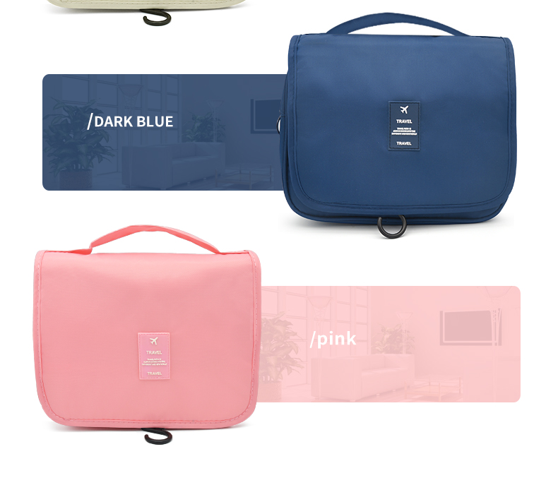 Private Label Cosmetic Bags Pouch Men Custom Logo Travel Toiletry Wash Bag Women Luxurious Nylon Pink Makeup Bag Organizer