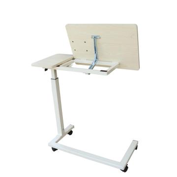 Tilt Top Height Adjustable Overbed Trolley Table