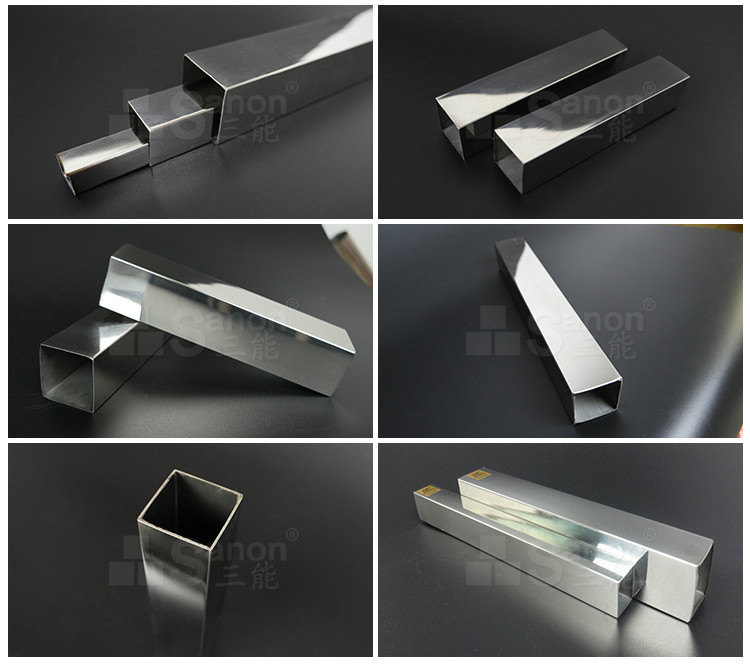 rectangular handrail tube 304 brushed/satin finished stainless steel decorative pipe