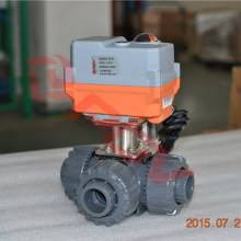 intelligent switching fine small 3 way ball valve pvc ac 230v