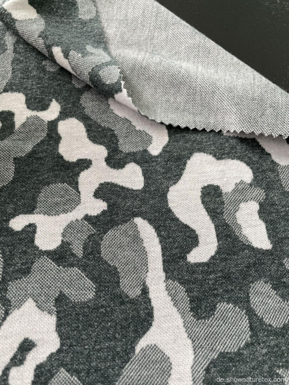 Camouflage Jacquard Strick -Interlock -Stoff für Fashoin -Outwear der Dame