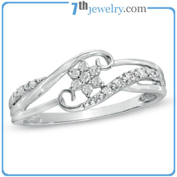 Unique design rings flower shaped diamond rings wholesale