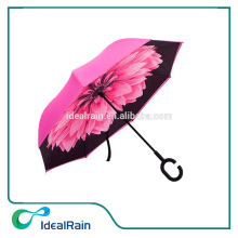 hot sale upside-down invertable umbrella for outdoor