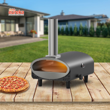 12-Inch Stainless Steel Rotary Stone Cooker Neapolitan Style Pizza Oven with Gas Option
