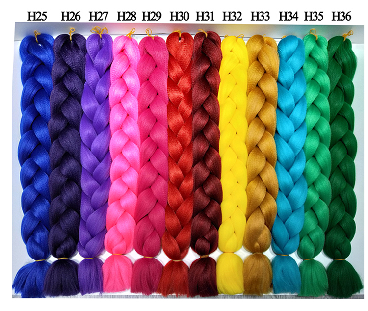 High Quality 41 inch 165 g Braiding Synthetic Braids Hair Extensions Bulk Hair Attachment for Braid