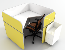 Colorful Computer Desk for Open Area Offices