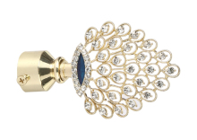 Peacock spreading its tail head Curtain Rods