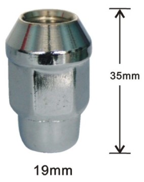 19mm hex bulge acorn lug nuts