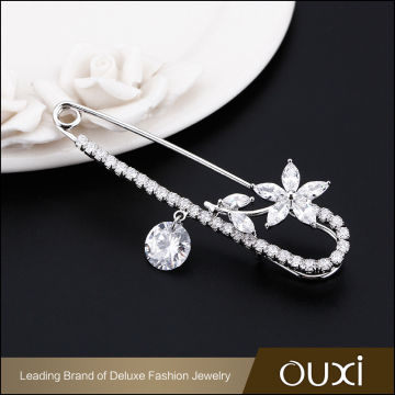 China Wholesale Fashion Micro Pave CZ Austria Crystal Flower Bulk Brooch