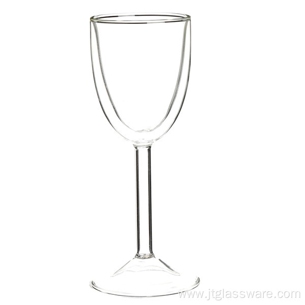 Double Wall Clear Wine Glass Cup