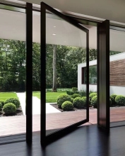 Luxury Glass Pivot Doors for High-End Office Buildings and Hotels