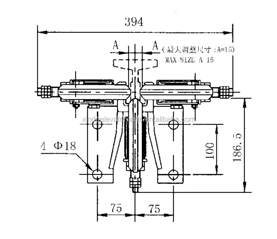 R6 roller guide shoe for counterweight for high speed lift elevator spare part