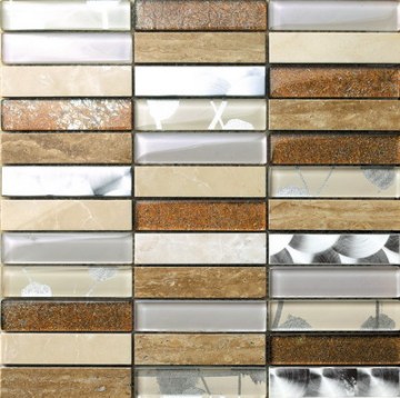 marble and glass mix mosaic