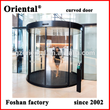 hotel or mall entrance curved automatic doors