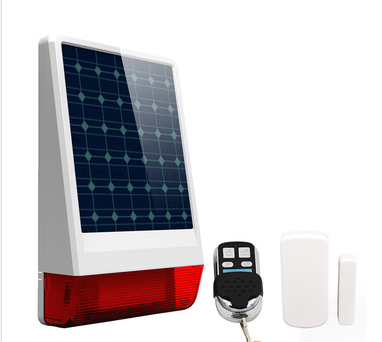 Wireless Solar Power Siren with remote control alarm
