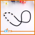 Bijoux fantaisie Collier perles long noir chaîne