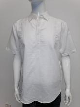 Men's ramie cotton short sleeve shirt