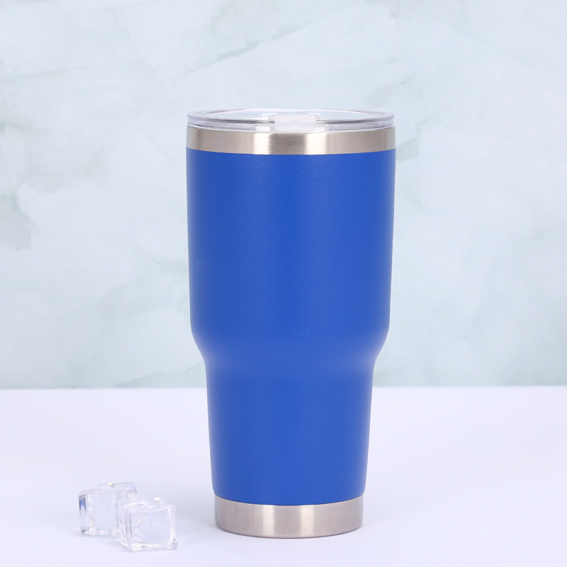 30oz cup  Bing Ba Beer Steins 304 stainless Steel Color Thermos Cup Gift Customized Plastic Spray  Wholesale