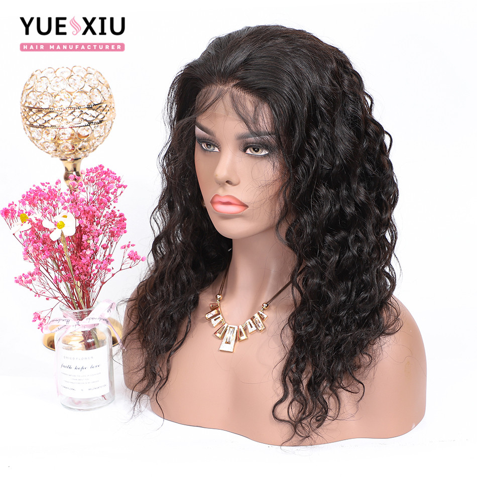 4*4 Human Lace Closure Wig Brazilian Virgin Human Hair Lace Wigs With Baby Hair Water Wave