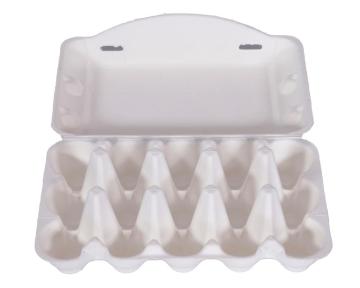 Biodegradable unprinted paper pulp egg packaging cartons