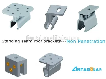 Frameless Solar Panel Mounting Clamps, Thin Film Mid Clamp, End Clamps