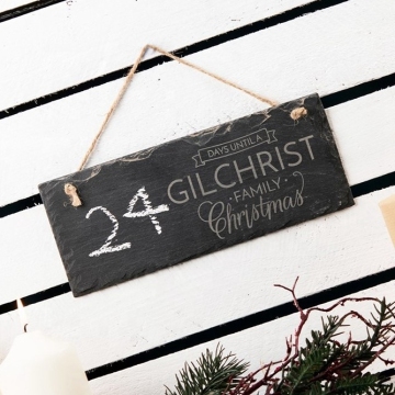 Rectangular Hanging Sign Board - Message Writing Slate Board