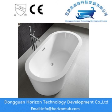 Acrylic oval-shaped wide edge tub