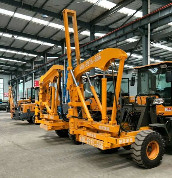 mini mobile pile driver road drilling machine used for highway guardrail installation