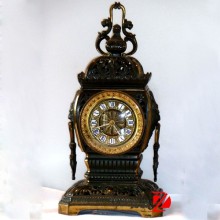 hand carved antique style bronze clocks