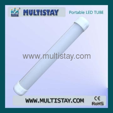 LED portable tube for emergency and warning with base and chager