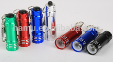 colorful mini aluminum flashlights with king chain
