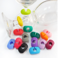 Wholesale 24 PCS Silicone Wine Glass Charms Tags