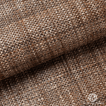 Deep Brown Raffia Wallcovering for Rustic Design