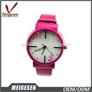Made in China cheap PU band colorful nice kids wrist watches