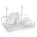 metal wire iron 3 tier kitchen dish rack with tray