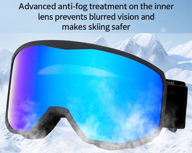 Dual-Layer Anti-Fog Cylindrical Ski Goggles ME2198-Advanced Inner-Lens Anti-Fog Treatment Dual-Layer Anti-Fog Cylindrical Ski Goggles ME2198-Advanced Inner-Lens Anti-Fog Treatment