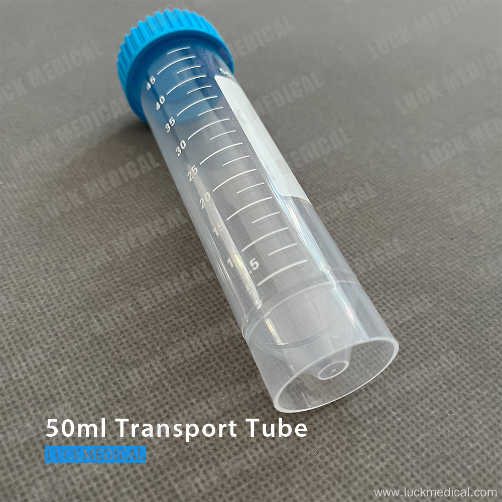 Transport Plastic Tube 50ml Lab Use FDA