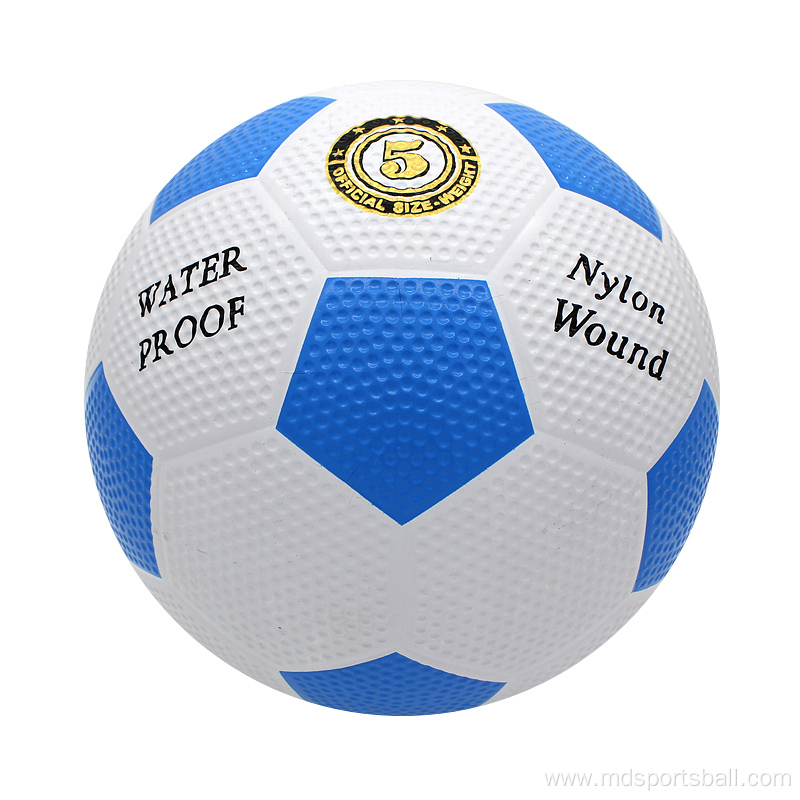 Promotion wholesale rubber football soccer ball size 5