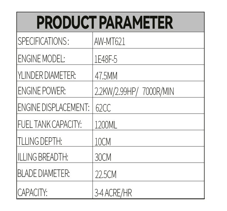 Factory wholesale high quality mini tiller