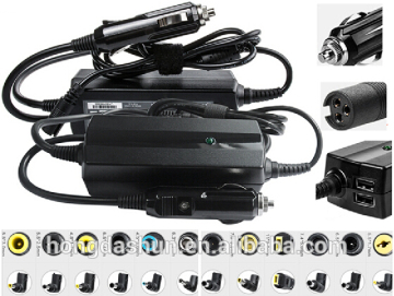 universal dc laptop adapter car notebook adapter power with dual usb port
