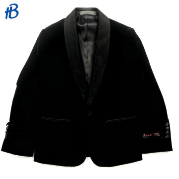 boy's black single-breasted tuxedo suit