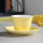 Plato y taza de 80 ML de amarillo