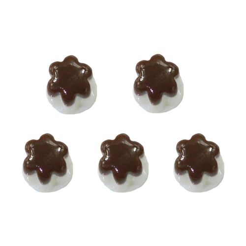 Budino di gelatina di cioccolato a forma di perline di resina Slime per bambini Toy Decor Charms Articoli artigianali fatti a mano Decor Shell Phone Decor