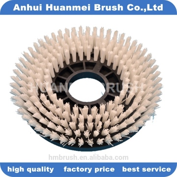 Rotating floor scrub brush