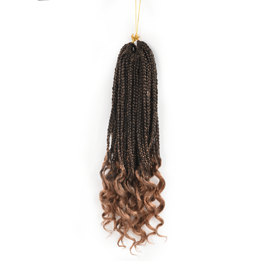 18 Inch Popular Curly End 3D Split Twist 100% Synthetic Hair Box Braid Crochet