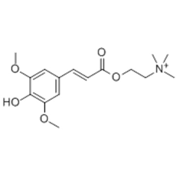 Nome: Etanamínio, 2 - [[3- (4-hidroxi-3,5-dimetoxifenil) -1-oxo-2-propen-1-il] oxi] -N, N, N-trimetil- CAS 18696-26- 9