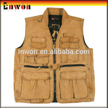 Wholesale work safety vest like leather fishing vest