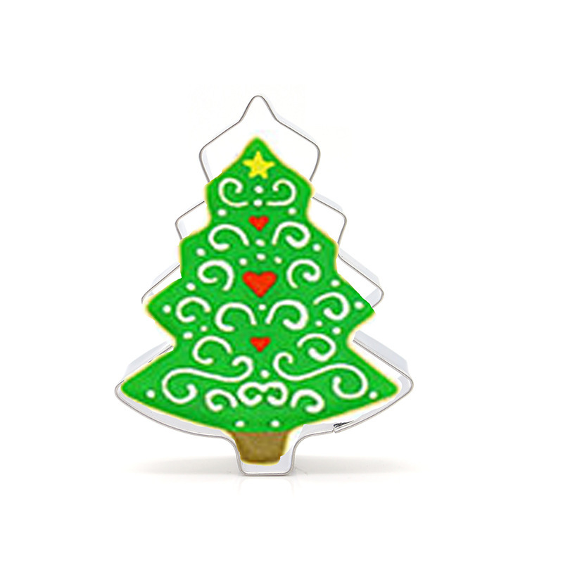 16 Set of Stainless Steel Christmas Biscuit Cutting Suit Gingerbread Man Christmas Tree Candy Santa Claus