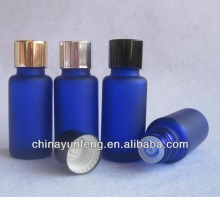 15ml frosted blue glass essence oil bottle